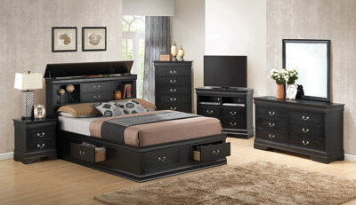 Louis Phillipe Storage Bed
