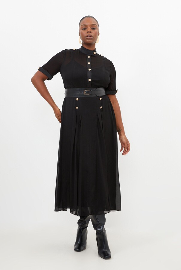 Black Satin Dress Plus Size