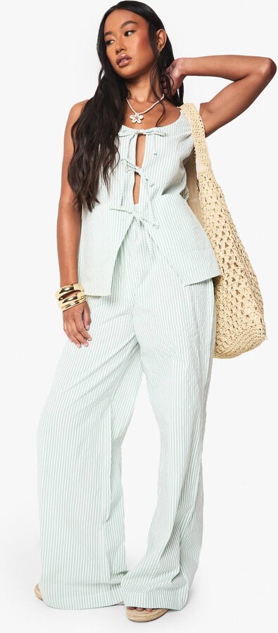 Seersucker Trousers Women ShopStyle UK