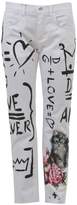 Thumbnail for your product : Dolce & Gabbana Paint Straight Leg Jeans