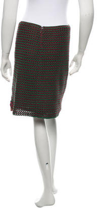 Prada Embellished Woven Skirt