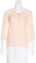 Thumbnail for your product : Rebecca Minkoff Cutout-Accented Silk Top