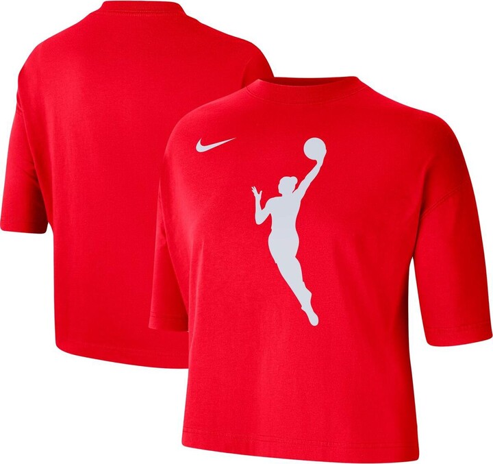 Nike Women's Ball State Cardinals Grey Dri-Fit Cotton Crop T-Shirt, Large, Gray