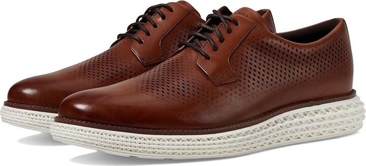 Cole Haan Original Grand 2.0 Oxford Men's Lace Up Wing Tip Shoes British Tan/White : 11 D - Medium Leather