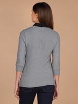 Thumbnail for your product : Three Dots 3/4 Sleeve Top w/ Silk Collar