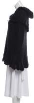 Thumbnail for your product : Nina Ricci Hooded Rib Knit Poncho w/ Tags Black Hooded Rib Knit Poncho w/ Tags
