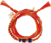 Thumbnail for your product : Aurélie Bidermann Takayama cotton and gold-dipped bracelet