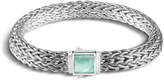 Thumbnail for your product : John Hardy Classic Chain Silver Medium Reversible Bracelet with Black Sapphire and Emerald