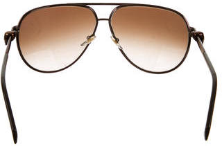 Alexander McQueen Skull Aviator Sunglasses