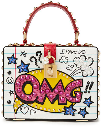 Dolce & Gabbana Dolce Box embellished printed textured-leather tote -  ShopStyle