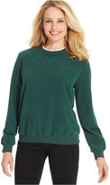 Thumbnail for your product : Alfred Dunner Embroidered Fleece Sweatshirt