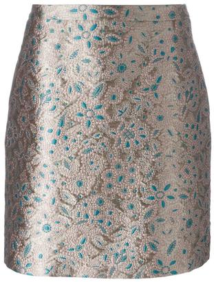 Lanvin embroidered floral effect skirt