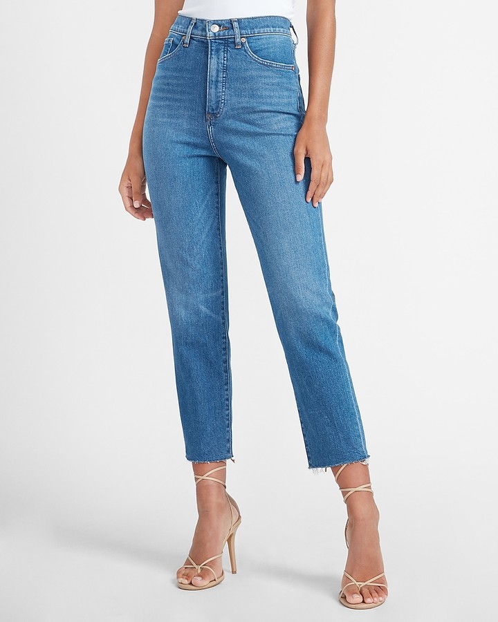 mom jeans raw hem