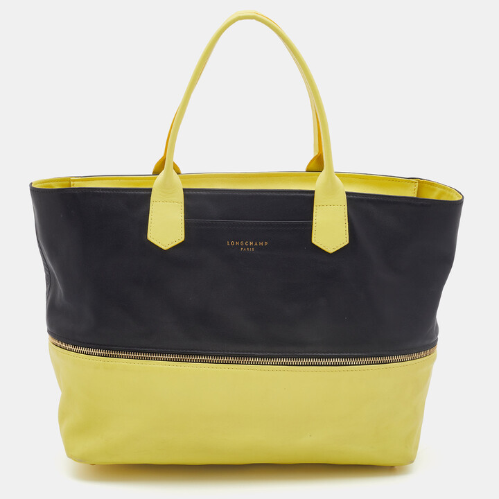 Longchamp Women's Tie-Dye Woven Market Bag Yellow