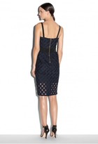 Thumbnail for your product : Milly Lattice Embroidered Mesh Corset Dress