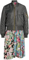 Thumbnail for your product : Junya Watanabe Reversible Mixed Media Floral Bomber Jacket