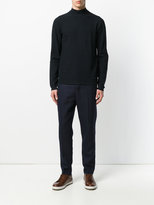 Thumbnail for your product : Armani Collezioni check pattern roll neck sweater