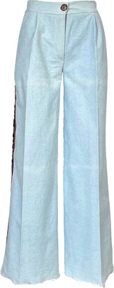 Light Blue Wide Leg Pants | ShopStyle