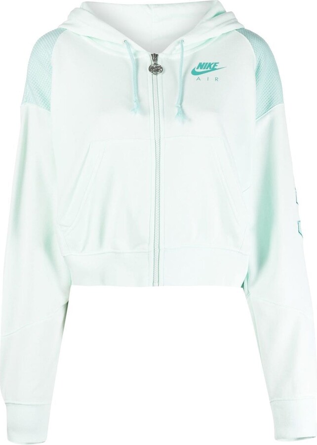women's nike air full zip cropped fleece hoodie