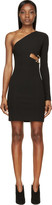 Thumbnail for your product : Versus Black Asymmetrical Anthony Vaccarello Edition Cut-Out Dress