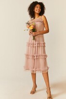 Thumbnail for your product : Tiered Ruffle Skirt Midi Dress