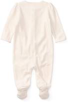 Thumbnail for your product : Ralph Lauren Childrenswear Velour Scallop-Trim Footie Pajamas, Size Newborn-9 Months
