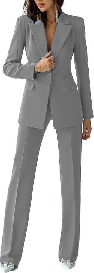 Pant Suits for Women Dressy Wedding Guest plus Size Womens Casual Light  Weight Thin Jacket Slim Coat And Trousers Long Sleeve Blazer Office  Business Coats Jacket Blazers Dinner Pants Suit for Women 