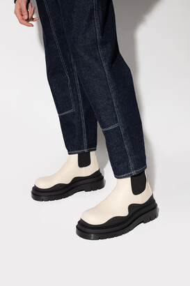 Bottega Veneta 'The Tire' Platform Chelsea Boots Men's Cream - ShopStyle