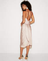 Thumbnail for your product : Express Strappy Wrap Front Sheath Dress
