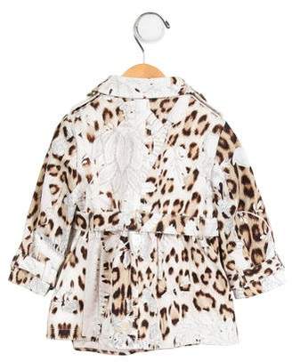 Roberto Cavalli Girls' Printed Double-Breasted Jacket