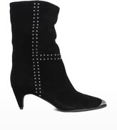 Thumbnail for your product : CAVERLEY Collie Western Metal-Toe Suede Mid-Calf Boots