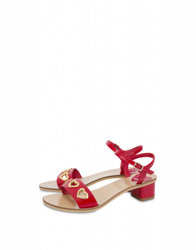 love moschino heart sandals