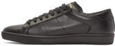 Thumbnail for your product : Saint Laurent Black Leather SL/01 Court Classic Sneakers