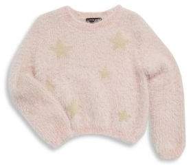 Imoga Toddler's, Little Girl's & Girl's Gold Star Fuzzy Sweater
