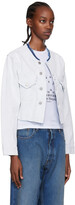 Thumbnail for your product : Maison Margiela White Collarless Denim Jacket