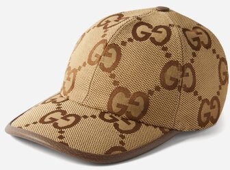 GUCCI Cap Men's cap Hat Canvas Baseball Cap Black Size M
