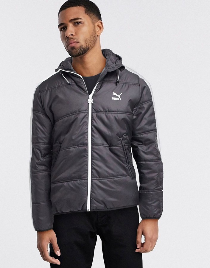 Puma Classics T7 padded jacket in black - ShopStyle Outerwear