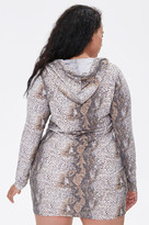 Thumbnail for your product : Forever 21 Plus Size Faux Snakeskin Hoodie Dress