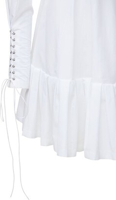 Rochas Cotton poplin mini dress w/ laces