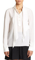 Thumbnail for your product : Stella McCartney Scarf-Tie Silk Blouse