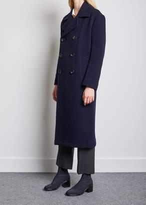 Y's Lambs Wool Double Breasted Coat Navy Size: JP 1