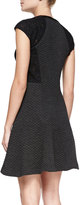 Thumbnail for your product : Rebecca Taylor Textured Knit Lace-Sleeve Dress