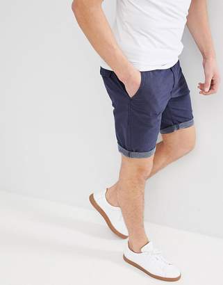 Tom Tailor Slim Fit Drawstring Chino Shorts In Geo Print