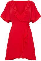 Thumbnail for your product : PrettyLittleThing Red Wrap Tea Dress