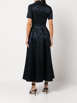 Thumbnail for your product : Adam Lippes Leopard Jacquard Belted Flare Dress