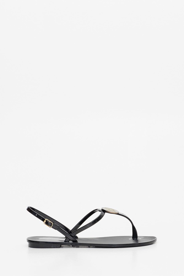 rubber thong sandals with backstrap