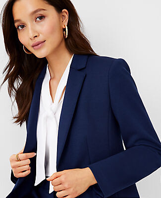 Ann Taylor The Notched Two Button Blazer in Double Knit
