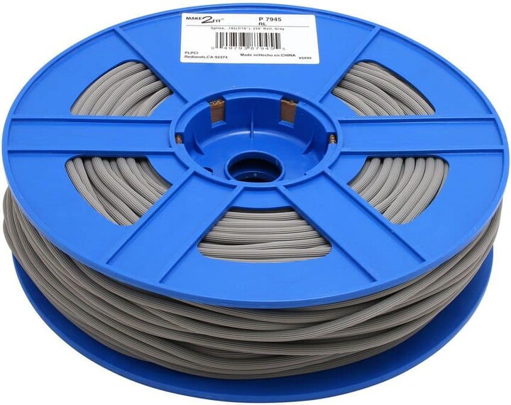 PrimeLine 0.185 in. x 250 ft. Roll Gray Vinyl Screen Spline