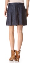 Thumbnail for your product : Thakoon Laser Cut Leather Pleated Skirt