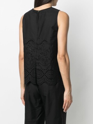 P.A.R.O.S.H. Embroidered Sleeveless Blouse
